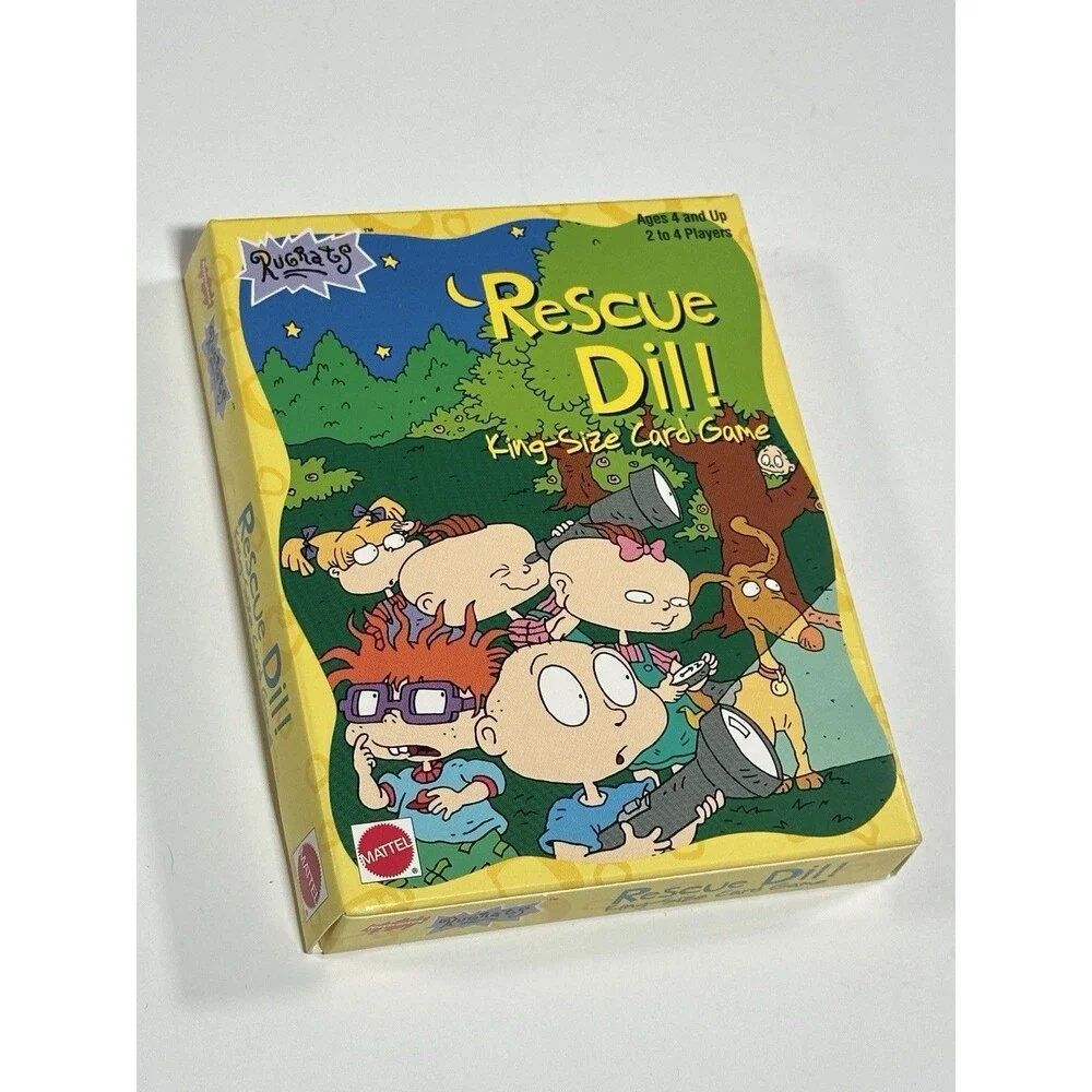 Nickelodeon's Rugrats Rescue Dill King-Size Card Game Mattel 1998 VTG Brand New